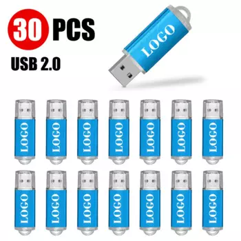 Металлический USB флеш-накопитель, 128 ГБ, 64 ГБ, 32 ГБ, 16 ГБ, 30 шт.