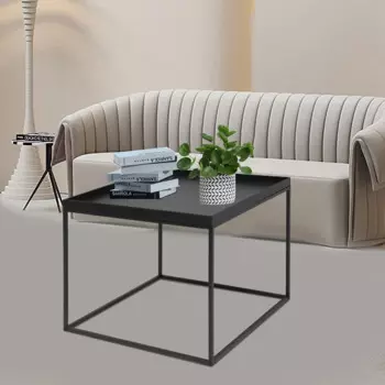 Металлический журнальный столик, маленькие квадратные боковые столы для дивана, антикоррозийный и водонепроницаемый журнальный столик для закусок в помещении и на улице