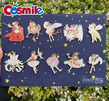 Металлический значок Cosmile Sakura в стиле аниме, Женская Брошь, реквизит для косплея, подарок для девушки