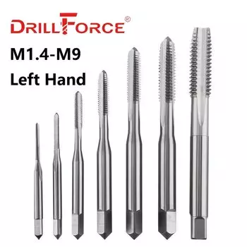 Метчики для левой резьбы Drillforce HSS M1.4-M9