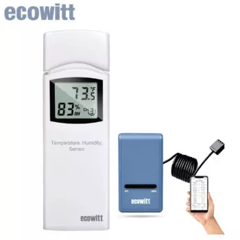 Метеостанция Ecowitt GW1104 Wi-Fi, беспроводной многоканальный прибор для измерения температуры и влажности, термометр, гигрометр