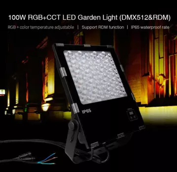 Miboxer 50W 100W Светодиодный прожектор светильник; RGB + CCT светодиодный садовый светильник (DMX512 и RDM ) IP65 водонепроницаемый сенсорный цифровой дисплей AC110-240V