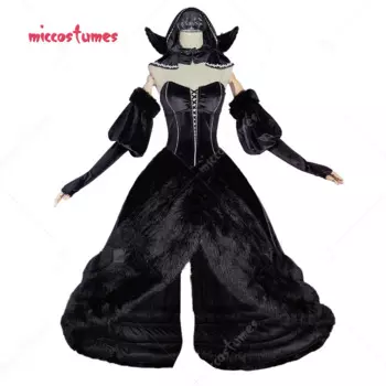Miccosumes женский костюм для косплея Marcille Donato Master Of The Dungeon, черное платье, комплект с платком, рукавами и ушками