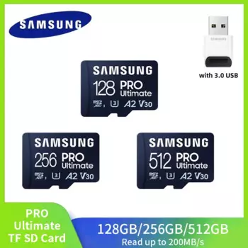 Micro SD карта памяти SAMSUNG PRO, 128 ГБ, 256 Мбит/с