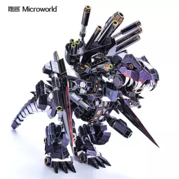 Microworld динозавр модель тиранозавра наборы сделай сам лазерная резка головоломка боец Модель 3D металлическая головоломка игрушки для детей