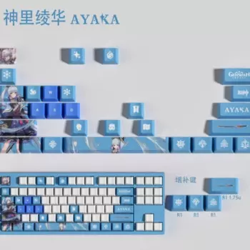Mifuny Genshin Impact Keycap Ayka оригинальный ремесленный Keycap 29key Dry Subbed Pbt Keycap OEM Cherry Profile для механической клавиатуры