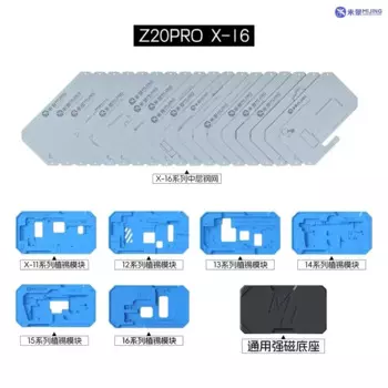 MiJing Z20Pro материнская плата среднего слоя оловянная платформа для посадки для iP X-16 Pro MAX CPU плата реболлинговое приспособление для пайки