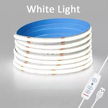 Mikenoon COB светодиодная лента USB 5В белая 1м