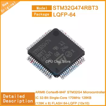 Микроконтроллер STM32G474RBT3 STM32G474, 32 битный, одноъядерный, 170 МГц, 128 Кб (K x 8), FLASH 64-LQFP, 5 шт./партия