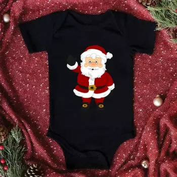 Милая Новогодняя одежда, детское боди с Санта-Клаусом с надписью "Merry Christmas" для мальчиков и девочек, красный комбинезон, Одежда для младенцев