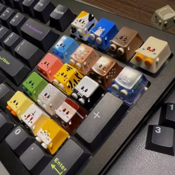 Милый призрак колпачок оригинальный мультфильм DIY механическая клавиатура ручной работы колпачок персонализированный 3D полимерный колпачок аксессуары подарок