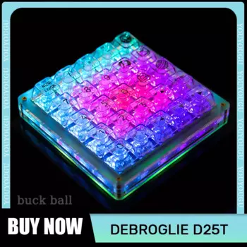 Мини цифровая клавиатура Debroglie D25t, прозрачная клавиатура с горячей заменой, RGB клавиатуры, 25 клавиш, акриловая клавиатура с нумерованным блоком на заказ, подарок