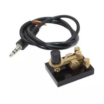 Mini CW Morse код ключ латунь с 3,5 мм Интерфейсный кабель для рабочего стола Декор начинающих Крытый Открытый радиолюбители коллекция