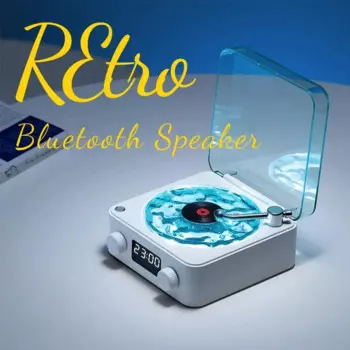 Мини-динамик Bluetooth с белым шумом в стиле ретро, портативная винтажная Bluetooth-колонка с поддержкой сна, с RGB светильник, поддержка TF-карты