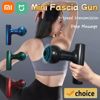 Мини-фасциальный массажный пистолет Xiaomi, массажер для тела, шеи, спины, глубоких тканей, расслабления мышц, боль, небольшой ручной инструмент для облегчения 2024