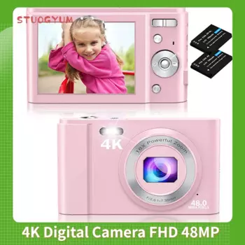 Мини-фотоаппараты детский фотоаппарат 4K для фотосъемки, FHD, 48MP, vlog, камера 16X, цифровой зум, Электронная портативная мини-фотокамера