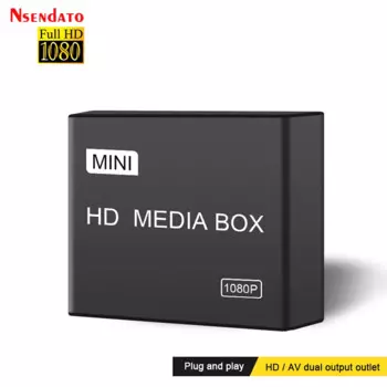 Мини HD медиаплеер 1080P Full HD USB Видео Мультимедиа HDD медиаплеер Видео Медиа плеер Поддержка MKV/SD/USB/MMC/AV/Yprpb