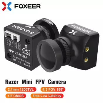 Мини-камера FOXEER Razer FPV 1/3 CMOS HD 5MP 2,1 мм объектив M12 1200TVL для RC FPV Drone