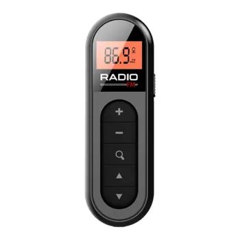 Мини-карманный FM-радио перезаряжаемый портативный радиоприемник 76-108 МГц с подсветкой ЖК-дисплея проводные наушники 3,5 мм