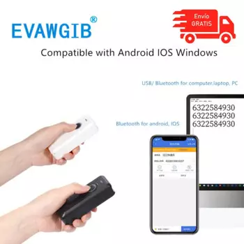 Мини-картридж с USB-кабелем/Bluetooth/2,4G, беспроводной 2D картридж с QR-кабелем