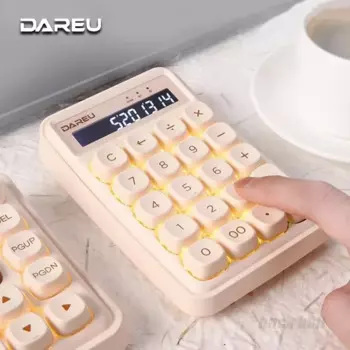 Мини-клавиатура Dareu Z19 2 режима Проводные Bluetooth беспроводные калькуляторы 19 клавиш механическая клавиатура 2 в 1 портативный аксессуар подарок