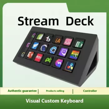 Мини-клавиатура StreamDeck с ЖК-экраном, 15 клавиш