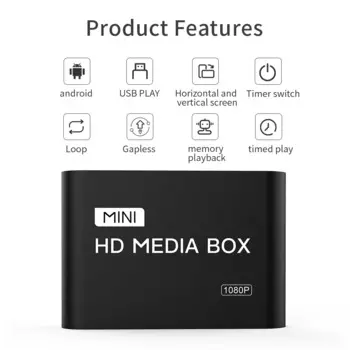 Мини медиаплеер 1080P Мини HDD медиа бокс ТВ коробка видео мультимедийный плеер Full HD с SD MMC кардридером 100 Мбит/с AU EU US разъем