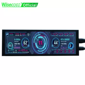 Мини-монитор Wisecoco 7,9 дюйма, ПК, вторичный дополнительный портативный монитор, игровой дисплей 400x1280 Aida64, ультраширокий эластичный экран