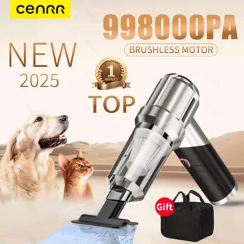 Мини-пылесос автомобиля CENRR 998000 Портативный ручной пылесос с сильным всасыванием PA, беспроводной мощный автомобильный пылесос