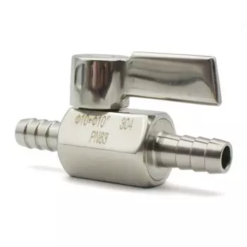 Мини шаровой кран нержавеющая сталь 304 7-12 мм