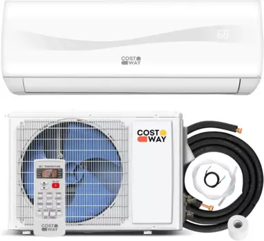 Мини-сплит-кондиционер и обогреватель 18000BTU 19 SEER2 208-230 В, настенный блок переменного тока без каналов, охлаждение помещений до 1250 кв. м. Фут