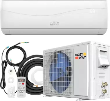 Мини-сплит-кондиционер и обогреватель 18000BTU, 19 SEER2 208-230 В, настенный блок переменного тока без каналов, охлаждение помещений до 1250 кв. м. Фут