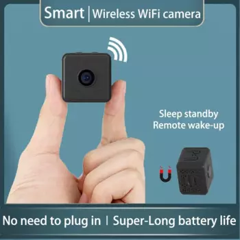 Миниатюрная беспроводная Wi-Fi камера с дистанционным монитором, миниатюрная домашняя IP-камера, нет необходимости подключать очень долгий срок службы батареи