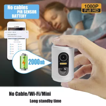 Миниатюрная инфракрасная камера FHD с Wi-Fi и встроенным аккумулятором, беспроводная IP-камера видеонаблюдения с внутренним обнаружением, домашняя камера видеонаблюдения с приложением