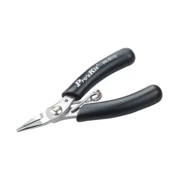 Миниатюрные плоскогубцы из нержавеющей стали Pro'sKit 1PK-501E, антикоррозийные плоскогубцы с длинным носом, точные многофункциональные плоскогубцы
