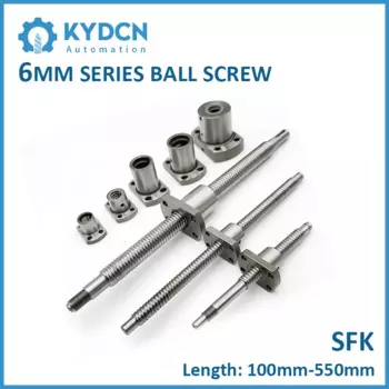 Миниатюрный шариковый винт CNC 6 мм SFK0601 100 мм-550 мм микро шариковый винт для 3D принтера
