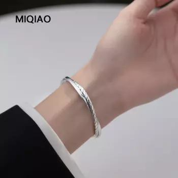 MIQIAO серебро 925, ювелирные изделия для женщин, Тайский Серебряный Браслет-манжета, высококачественные роскошные перекрывающиеся браслеты, женские браслеты