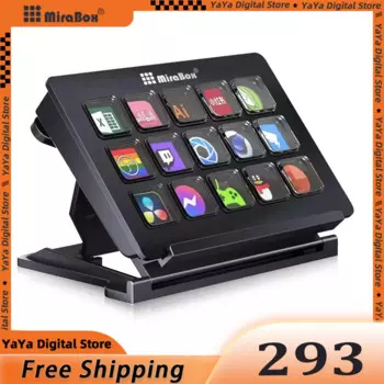 Mirabox 293 Streamdeck визуальная клавиатура Мини 15 клавиш ЖК-Кнопка Создание живого контента контроллер пользовательская кнопка для Win Mac подарки