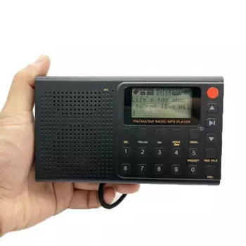 Многодиапазонное радио Bluetooth FM AM SW Портативные карманные радиоприемники MP3 Цифровой записывающий рекордер Поддержка Micro SD TF-карты Таймер сна Радио