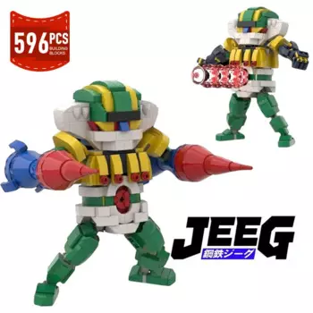 Moc Аниме фигурки стальной Jeeged Робот Модель Строительные блоки 2 в 1 механический воин деформация конструктор игрушки подарок