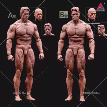 Модель Hall 1/12 Devil Muscle Man, сильная фигурка JointBody, 7-дюймовый мужской солдат, супер гибкий шарнирный корпус с двойной головкой