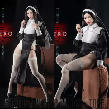 Модель I8Toys, масштаб 1/6, Женский солдат, комплект одежды, костюм монахини, подвижная голова глазного яблока, фигурка 12 дюймов, тело