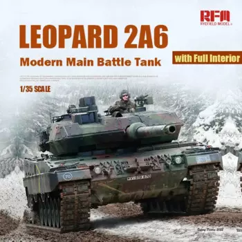 Модель Ryefield Военная Сборная модель танка модель немецкого стандарта боевой танк Леопард 2A6 полная внутренняя версия 1/35