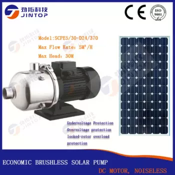 (Модель SCPE5/30-D24/370) бесщеточный Солнечный поверхностный насос JINTOP, бесплатная доставка, л. С., Лучшая цена, Бесщеточный насос для орошения