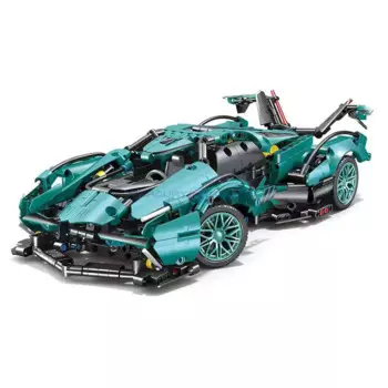 Модель супербыстрой гоночной машины V12 Vision MOC Concept, строительные блоки, высокотехнологичный автомобиль, комплект конструктора Furious Toy, подарок для детей и мальчиков