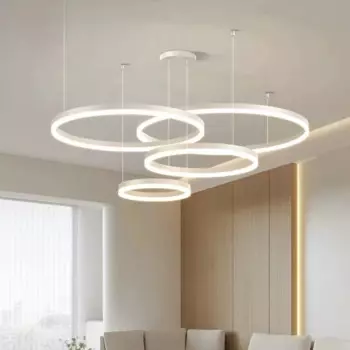 KRKR LED люстра Тонди белая/золотая