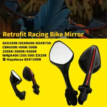 Модифицированное зеркало заднего вида для гоночных мотоциклов для CBR650R/500R NINJA400/250/300 GSX250R/GSXR600 450SR