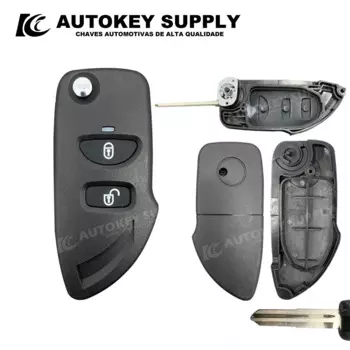 Модифицированный Корпус для складного ключа для Hyundai с 2 кнопками, заготовка (HYN10) Autokeysupply AKHYF252