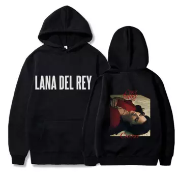 Модные толстовки с капюшоном LANA DELREY для мужчин и женщин, модные повседневные пуловеры, осенняя черная уличная толстовка для мальчиков и девочек