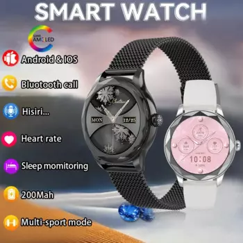 Модные женские умные часы Zordai OD8 с Bluetooth, вызовами и бриллиантами, экран 1,19 дюйма 390*390 AMOLED, спортивные женские умные часы для фитнеса, 2024